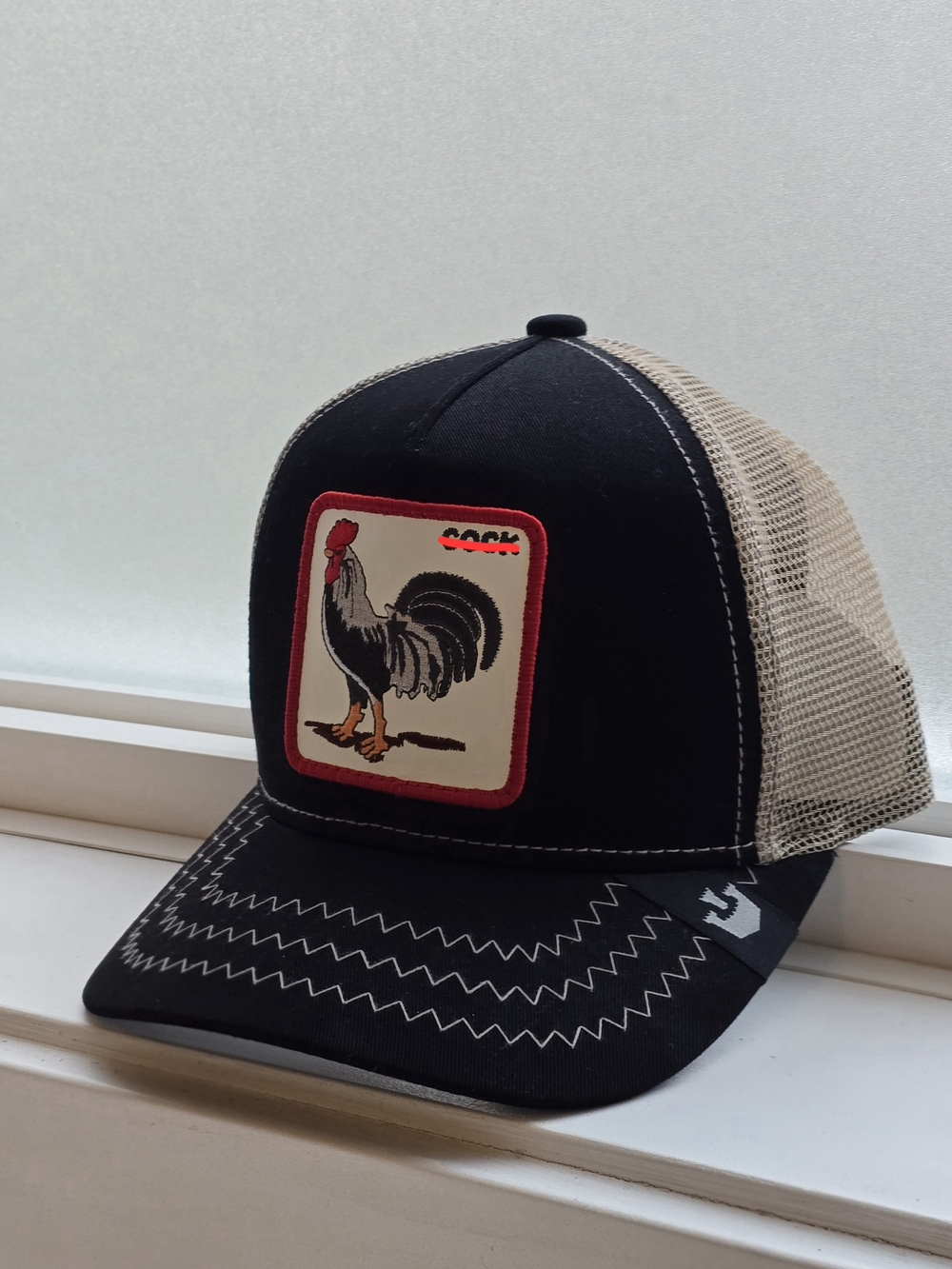 NWT Goorin Bros. Rooster Farm Trucker Hat | Black Snapback Cap